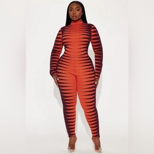 Fashion nova striped sweater jumpsuit